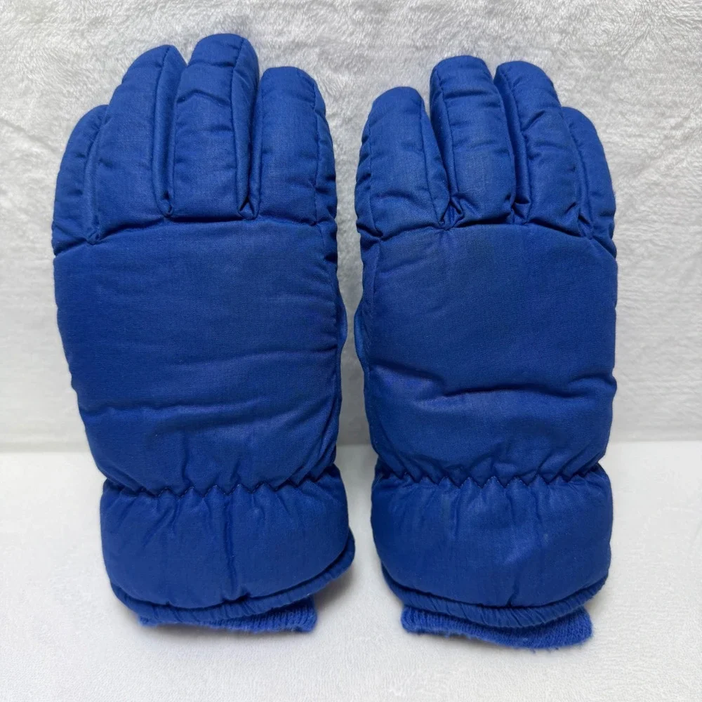 VTG Wells Lamont Kids 8-12 yrs Royal Blue Ski Insulated Winter Gloves Quilted